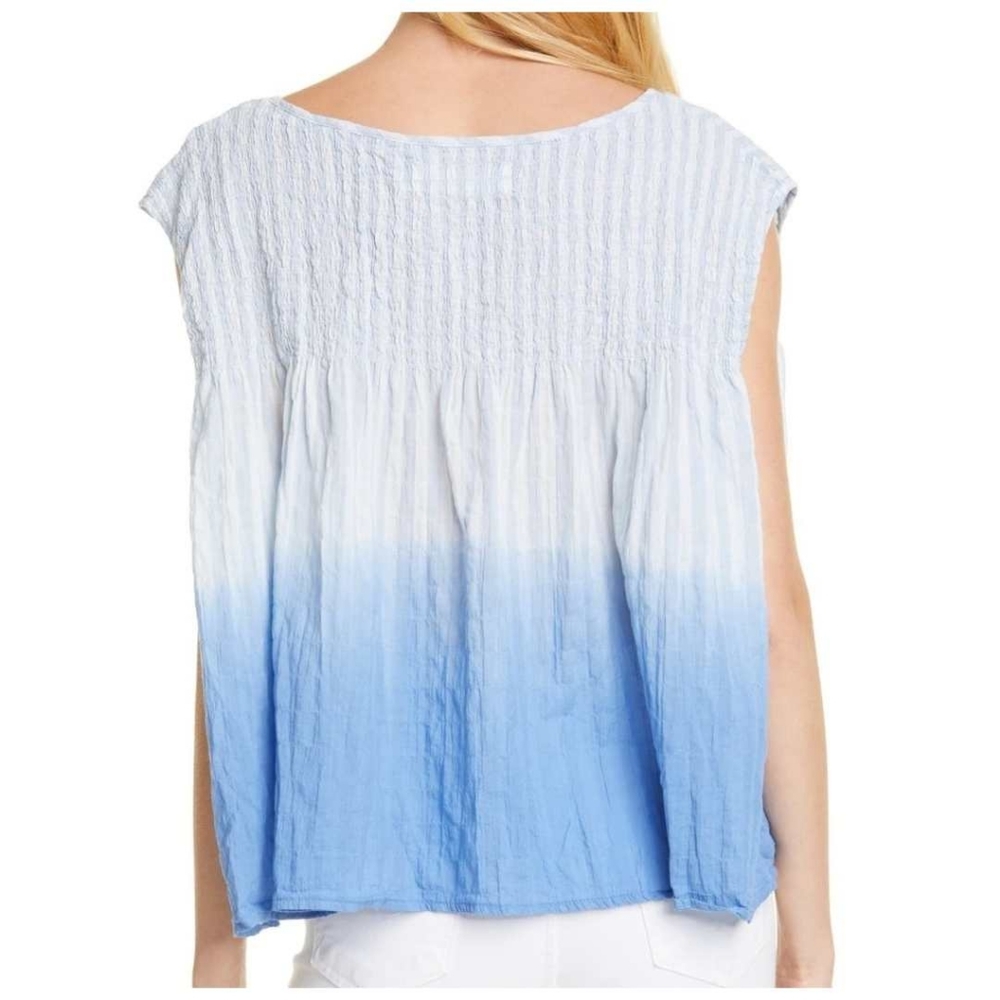 Free People Little Bit of Something Top, Chambray with Flaw - Picture 2 of 11